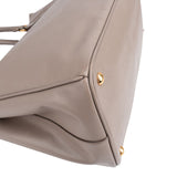Prada Grey Saffiano Leather Galleria Tote Handbag
