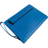 Bottega Veneta Blue Intrecciato Leather Clutch