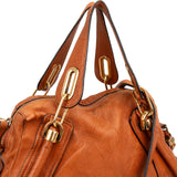 Chloé Stitching Leather Paraty Handbag