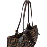Fendi Monogram FF Zucca Canvas Small Tote Shoulder Bag