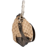 Gucci Monogram GG Bamboo Handle Shoulder Bag