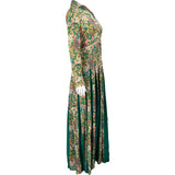 Gucci Green Floral Print Longsleeve Maxi Dress (IT40)