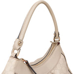 Gucci Leather Monogram Abbey Handbag - vintageandkickz