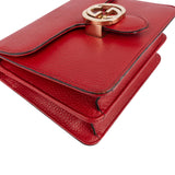 Gucci Grained Leather Interlocking GG Small Crossbody Bag