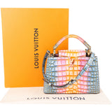 Louis Vuitton Canvas Monogram Crocodile Leather Capucines BB Handbag