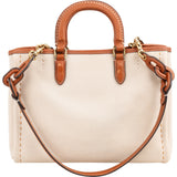 Coach Beige Canvas Embroidered Horse Carriage Reese Tote 28 Handbag