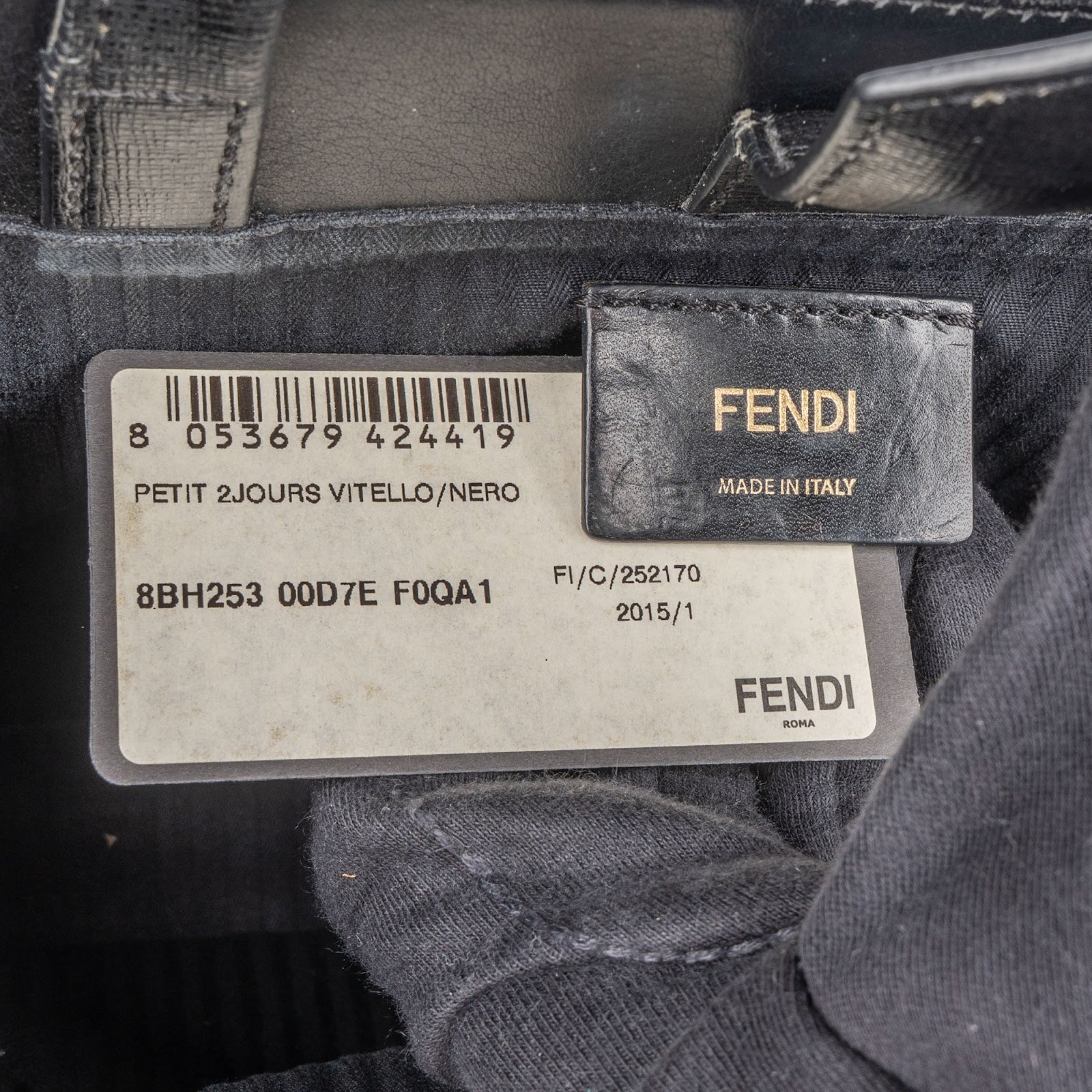 Fendi Black Leather 2Jours Handbag - vintageandkickz