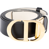 Dior Bicolor Leather Reversible CD Icon Belt (92)