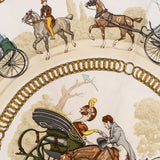 Hermès La Promenade de Longchamps Silk Carre 90 Scarf Tuch