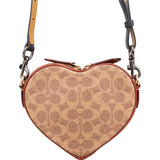 Coach Monogram Signature Canvas Heart Crossbody Bag