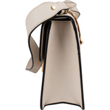 Gucci White Leather Sylvie Shoulder Bag