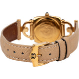 Gucci Gold Tone Leather 6300L Women Watch