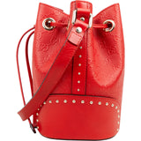 Gucci Guccissima Leather Studded Bucket Crossbody Bag