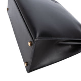 Hermès Noir Boxcalf Leather Kelly 32 Handbag