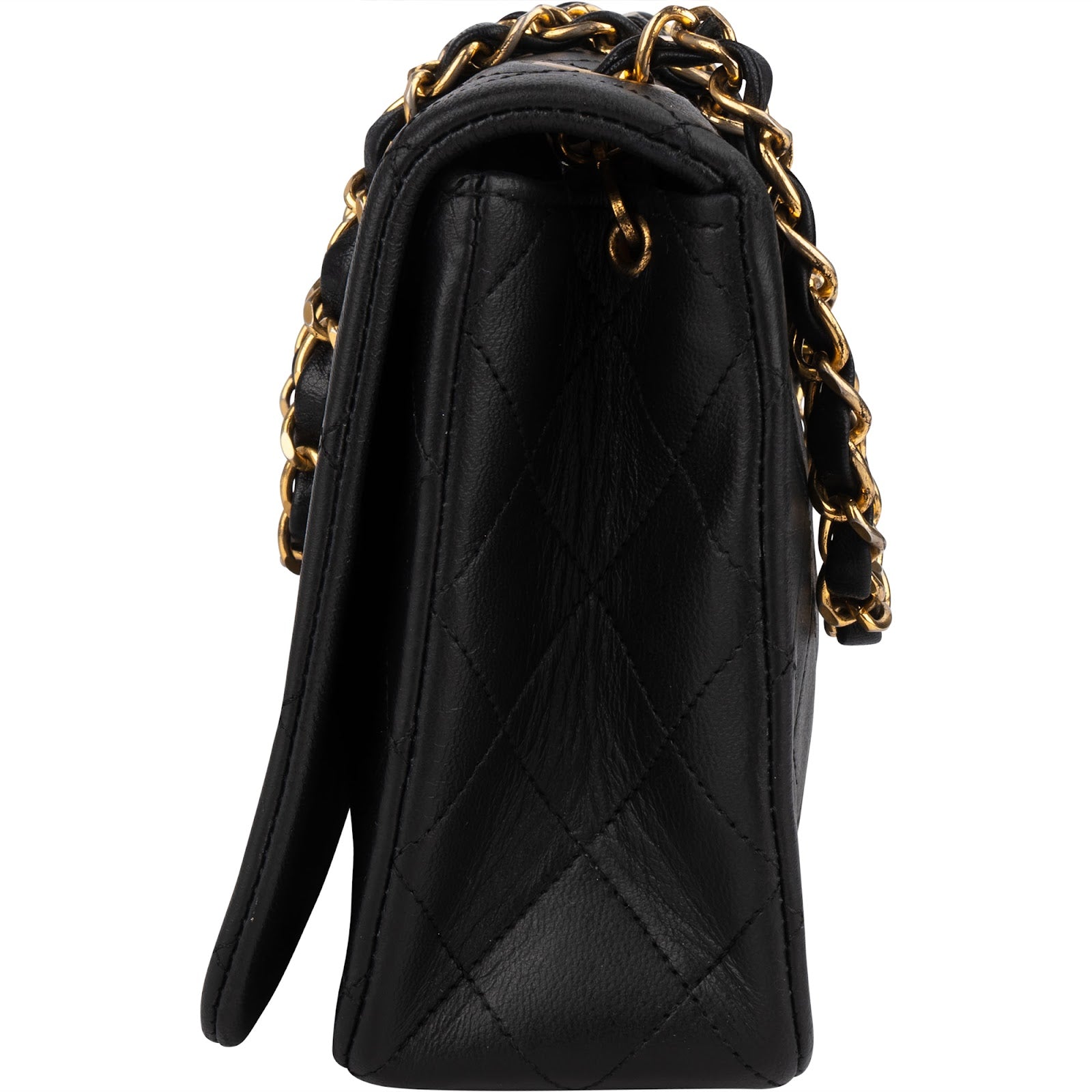 Chanel Quilted Lambskin 24K Gold Turnlock Single Flap Crossbody Bag - vintageandkickz