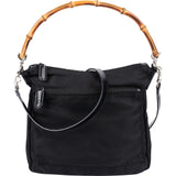 Gucci Nylon Bamboo Handle Shoulder Bag