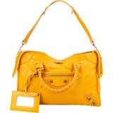 Balenciaga Yellow Leather Classic City Handbag