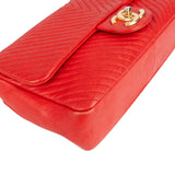 Chanel Chevron Calfskin Single Flap Crossbody Bag