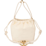 Valentino Garavani Nappa Leather VLogo Small Drawstring Shoulder Handbag
