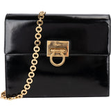 Salvatore Ferragamo Patent Leather Gancini Flap Crossbody Bag