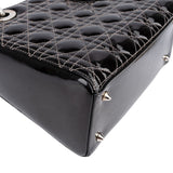 Christian Dior Quilted Patent Leather Lady Dior Handbag - vintageandkickz