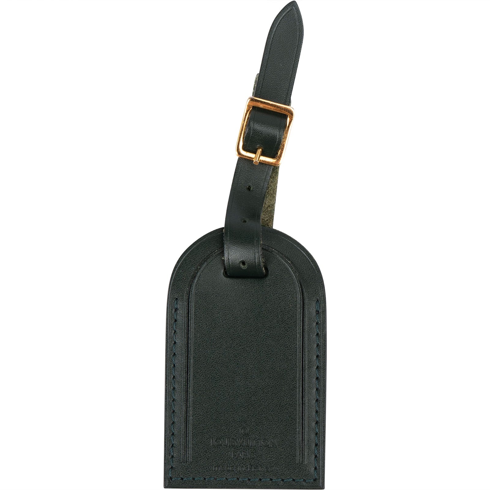[🔄️B10 / F18] Louis Vuitton Green Epi Leather Luggage Tag - vintageandkickz