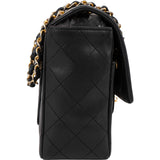 Chanel Quilted Lambskin 24K Gold Single Flap Crossbody Bag