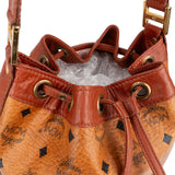 MCM Monogram Visetos Drawstring Bucket Crossbody Bag