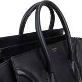 Céline Black Calfskin Luggage Handbag