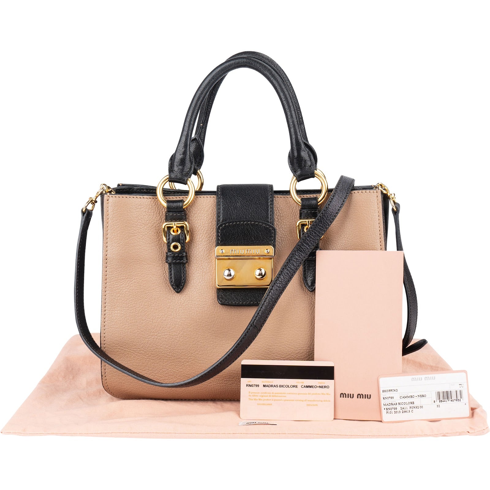 [🔄️B24 / F20] Miu Miu Multicolor Madras Leather Top Handle Crossbody Bag - vintageandkickz