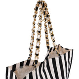 Valentino Garavani Striped Emblem Tote Shoulder Bag