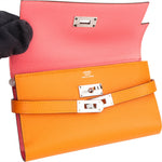 Hermès Epsom Leather Kelly Compact Wallet - vintageandkickz