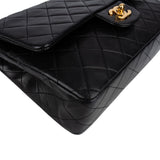 Chanel Quilted Lambskin 24K Gold Medium Double Flap Shoulder Bag