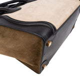 Céline Suede Tricolor Leather Luggage Handbag