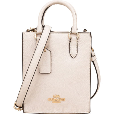 Coach Pebbled Dempsey Mini North South Tote Crossbody Handbag