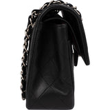 Chanel Quilted Lambskin Palladium Small Double Flap Shoulder Bag