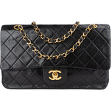 Chanel Quilted Lambskin 24K Gold Medium Double Flap Crossbody Bag