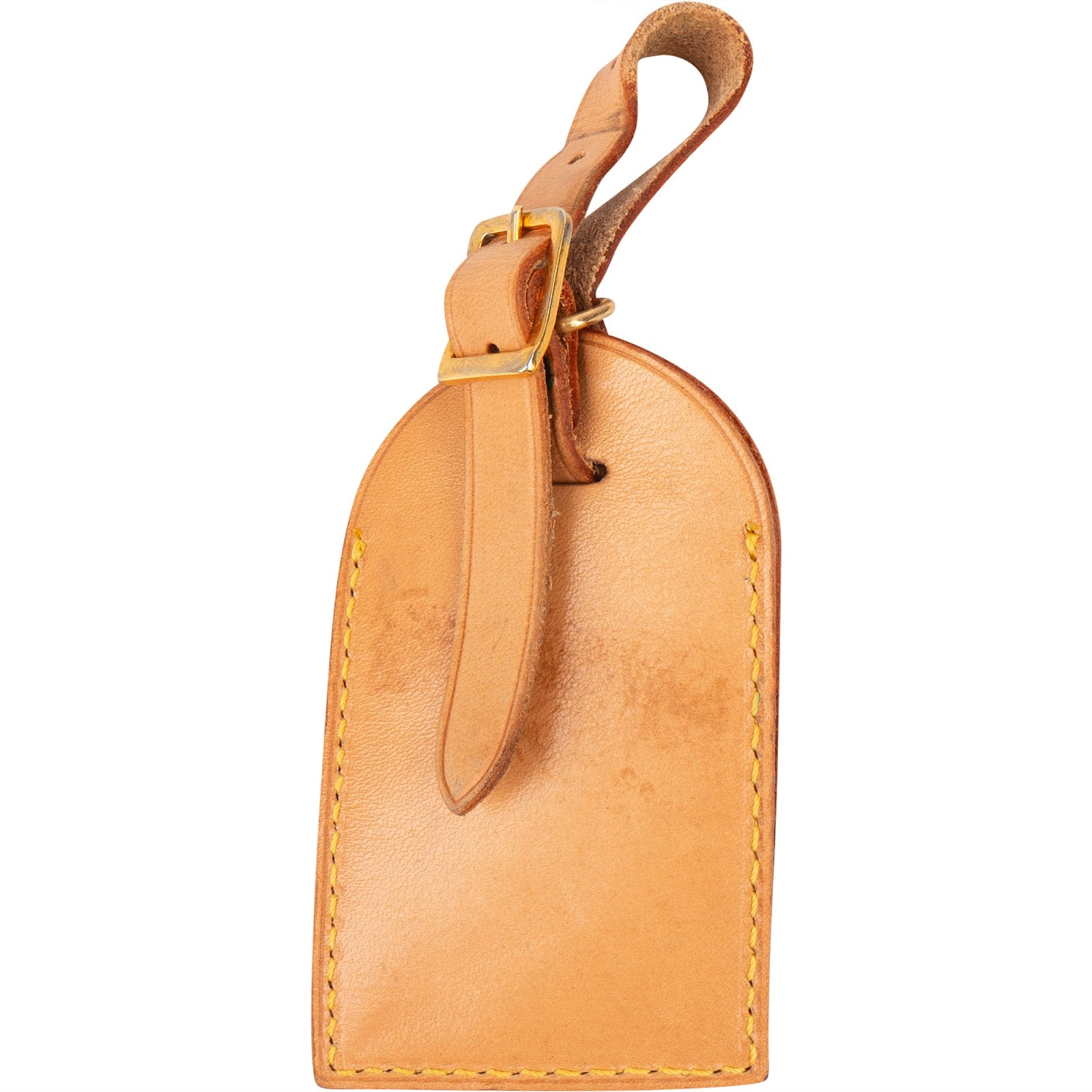 [🔄️B10 / F90] Louis Vuitton Vachetta Leather Luggage Tag - vintageandkickz