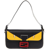 Fendi Limited Leather Monster Baguette Crossbody Bag