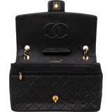 Chanel Quilted Lambskin 24K Gold Single Flap Shoulder Bag