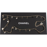 Chanel Multicolor Leather Woven Chain Charm Necklace