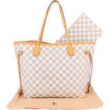 Louis Vuitton Monogram Damier Azur Neverfull MM Shoulder Bag