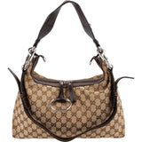 Gucci Monogram GG Canvas Abbey Horsebit Shoulder Bag