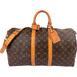 Louis Vuitton Monogram Canvas Keepall 50 Bandoulière Travel Bag