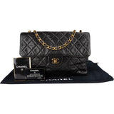 Chanel Quilted Lambskin 24K Gold Soft Jumbo Single Flap Crossbody Bag