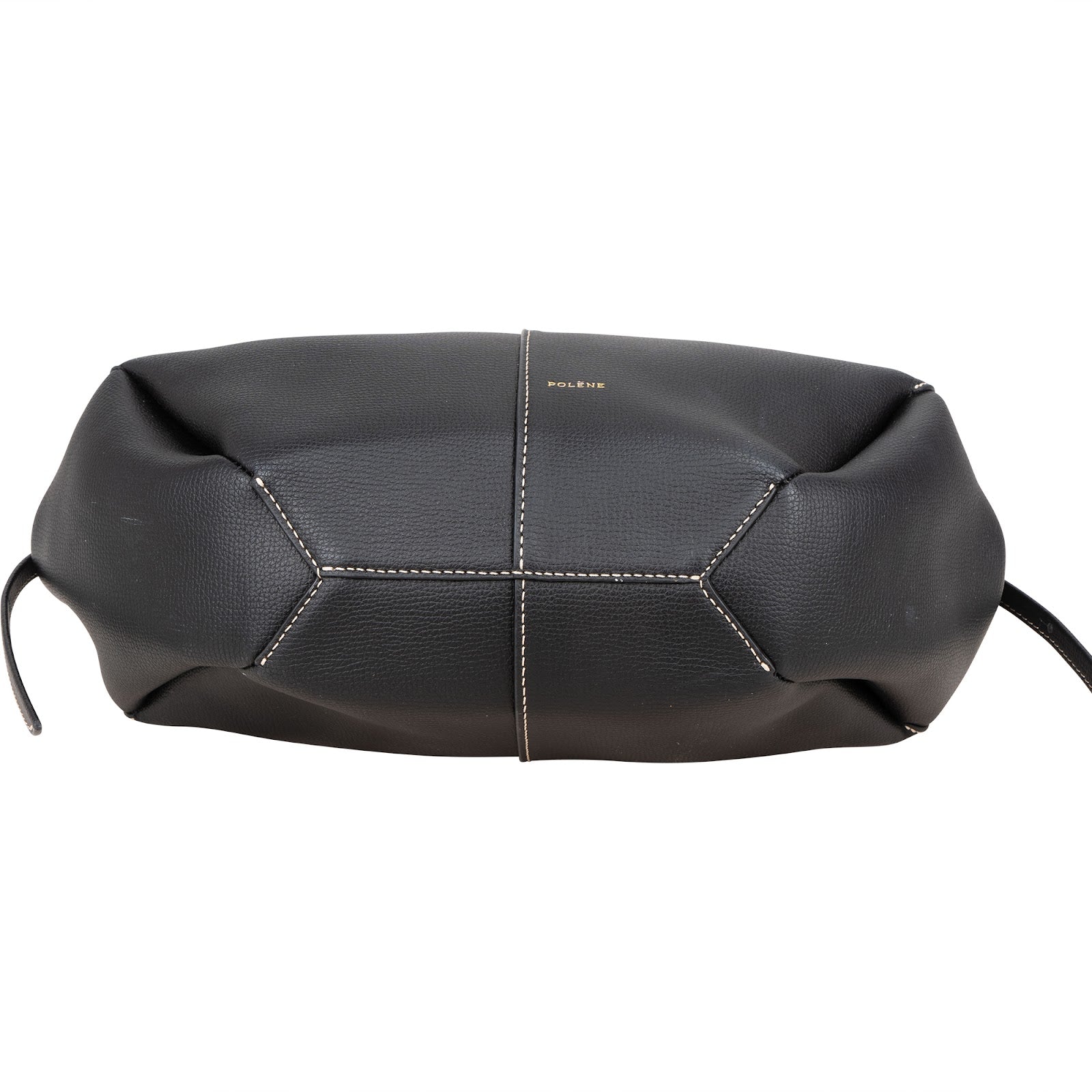 Polène Grained Leather Cyme Tote Handbag - vintageandkickz