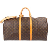 Louis Vuitton Monogram Canvas Keepall 55 Bandoulière Travel Bag