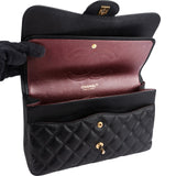 Chanel Quilted Caviar Leather Jumbo Double Flap Crossbody Bag