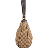 Gucci Monogram GG Canvas Web Hobo Shoulder Bag