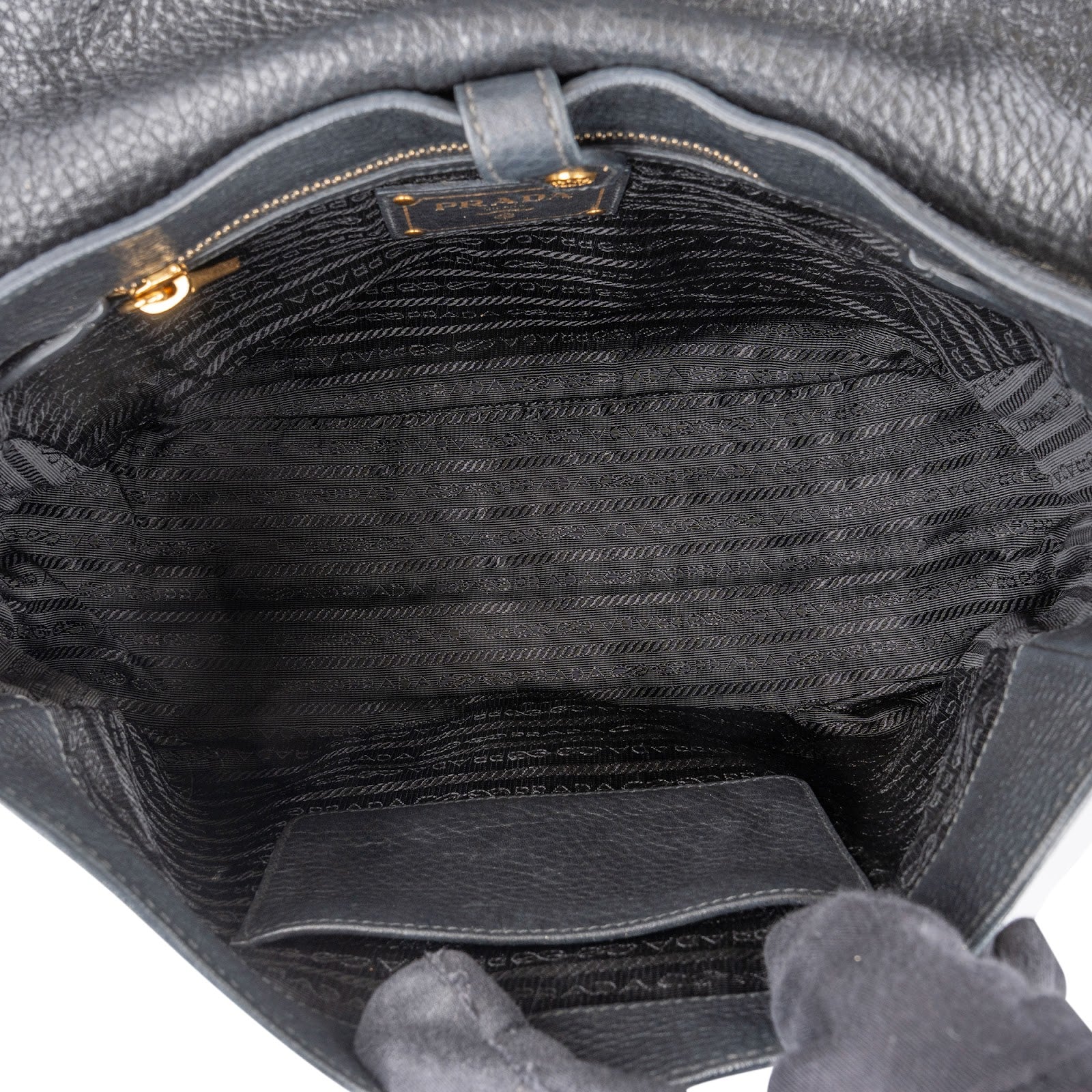 [🔄️B24 / F29] Prada Vitello Daino Flap Hobo Shoulder Bag - vintageandkickz